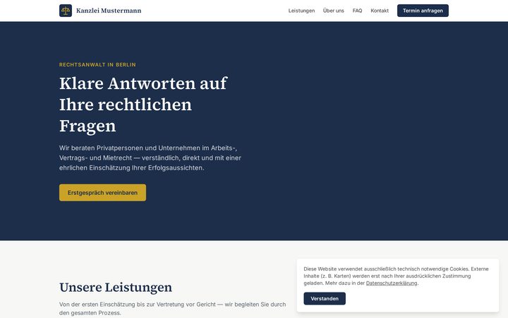 Kanzlei Mustermann Demo